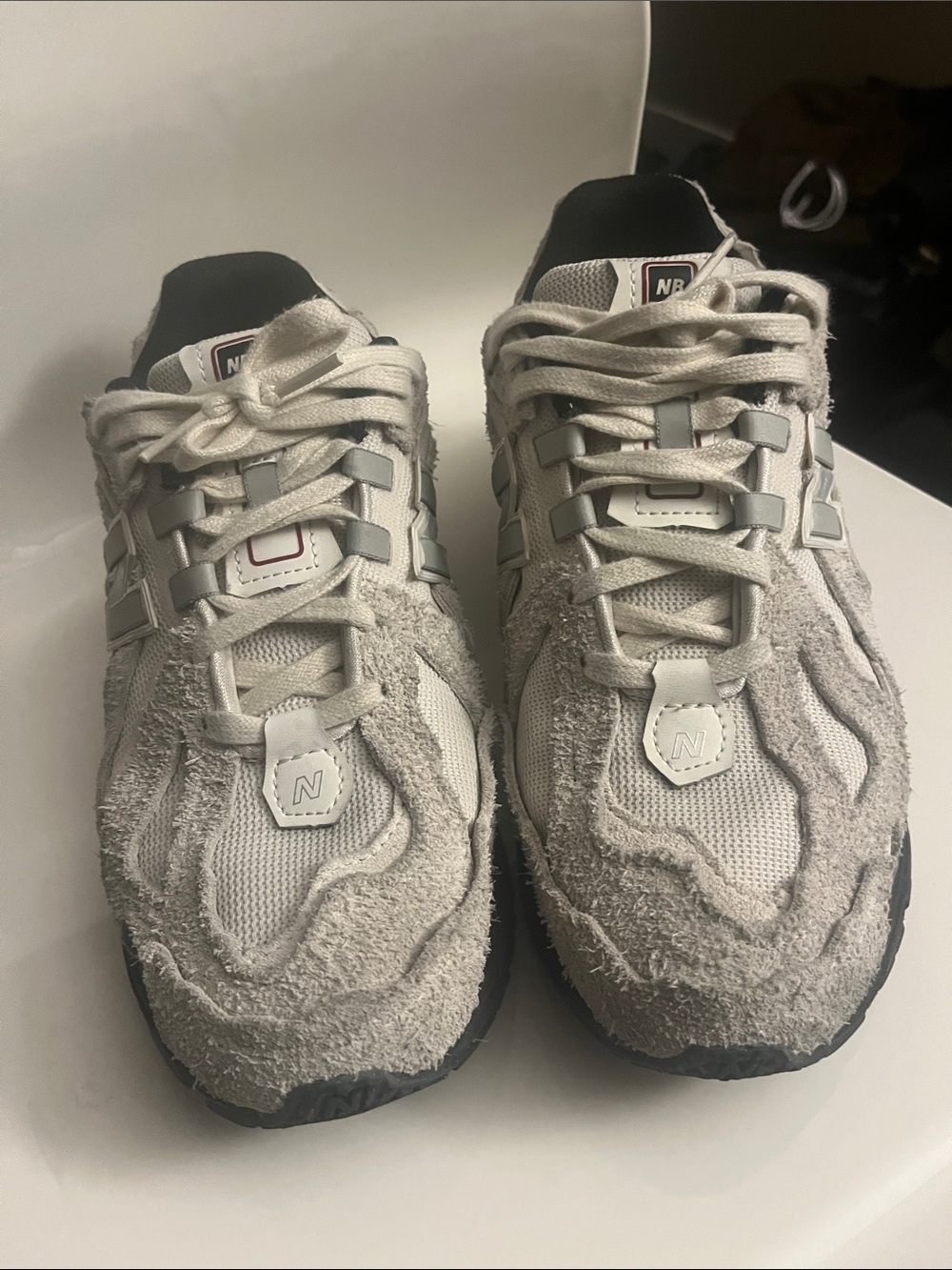 New Balance Cream Suede & Mesh Trail Runners